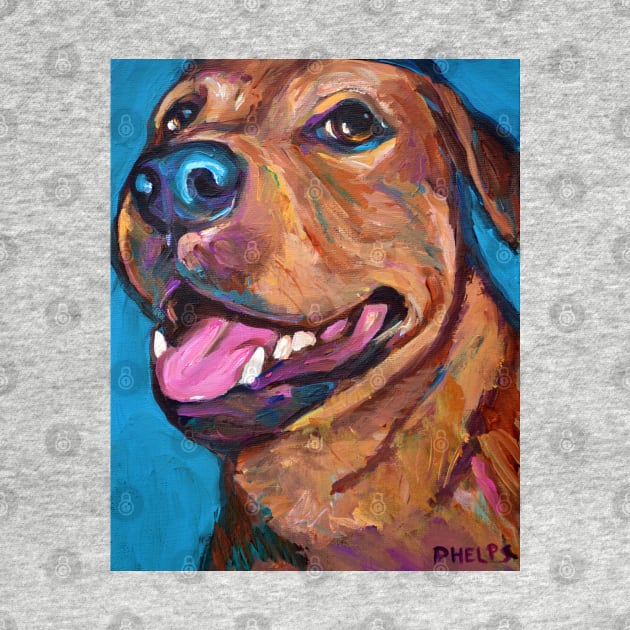 Bruno the BLUE NOSE PITBULL by RobertPhelpsArt